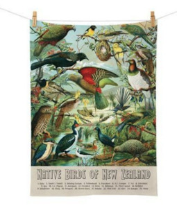 New Zealand Native Birds Tea Towel