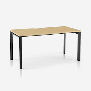 Core Straight Desk – Brushed Sandstone / Black