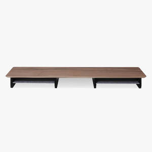 Furniture wholesaling - office: Dual Monitor Stand - Walnut Veneer