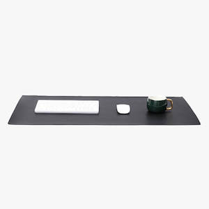 Desk Pad - Black PU Leather