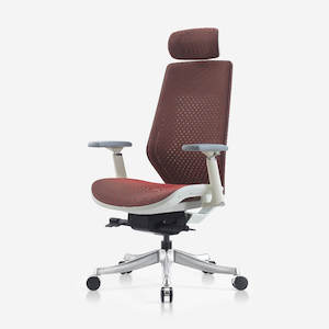 Deskbird Ergonomic Elite Full Mesh Office Chair - Red (Suits 166cm-184cm)