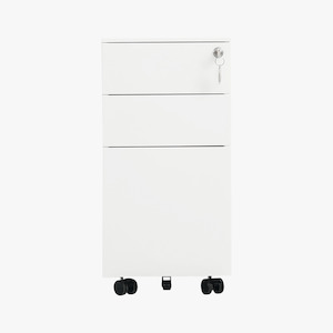 Slimline File Mobile Storage Unit - White