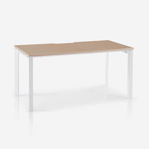 Core Straight Desk – Brushed Ash / White