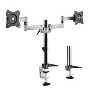 Dual Aluminium Desk Mount (Screen Size 13"-27")