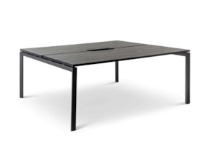 Core 2-User Double-Sided Shared Desk - Black