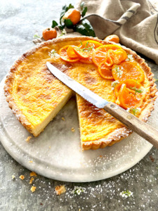 Mandarin and Vanilla Custard Tart