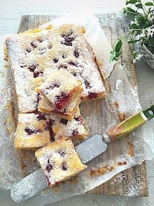 Lemon Berry Swirl Shortcake Bars