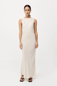 Draped Cowl Dress Dove