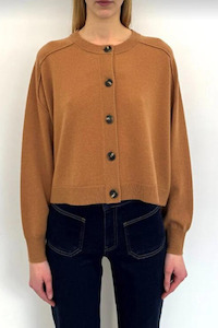 Knitwear: Douve Cardigan Sweater Camel