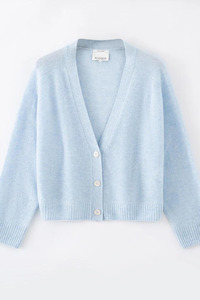 N.275 Cashmere Featherweight Cardigan Sky Blue