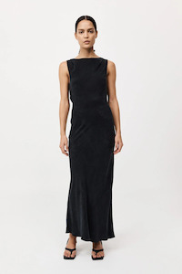 Dresses: Draped Cowl Dress Black