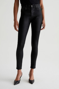 Farrah Skinny Ankle Leatherette Super Black