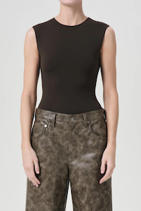 Aura Sleeveless Bodysuit Dark Olive