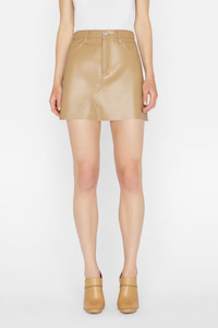 High 'N' Tight Recycled Leather Skirt Camel