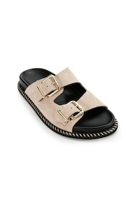 Estilo Emporio: Venice Suede Slide Sand