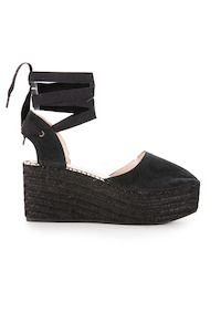 Estilo Emporio: Dusk Espadrille Wedge Black