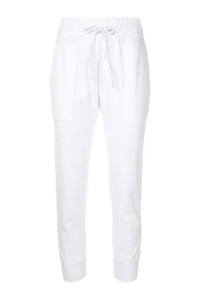 Mixed Media Pant White