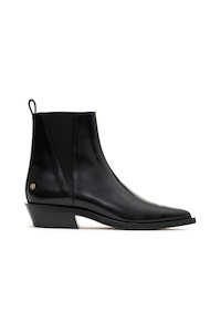 Boots: Bekah Flat Boots High Shine Black