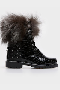 Aurora Croco Boot Black