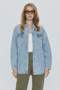 Denim Jackets: Mandy Oversized Shacket Paloma