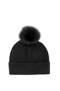 Cashmere Beanie Black