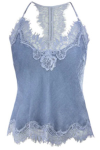 Camis: Lucy Velvet Cami Ash Blue