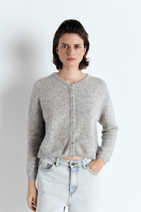 New: Vitow Cardigan Light Grey Melange