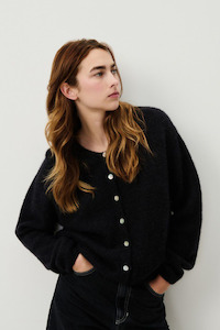 Vitow Cardigan Black Melange