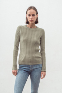 Knitwear: N289C Pullover Dark Moss