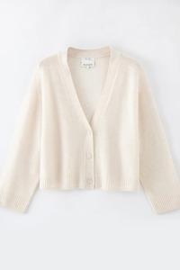 Knitwear: N275C Cashmere Cardigan Pearl Shell