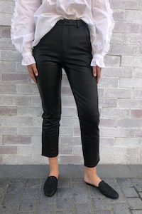 Deval: Rider Leather Pants Black