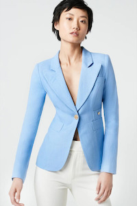 Linen Duchess Blazer Periwinkle