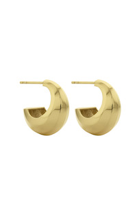 Jewellery: Cira Hoops 22k Gold Vermeil