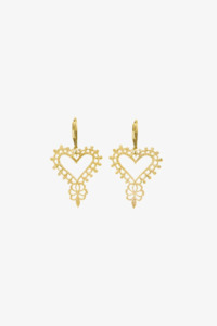 Jewellery: Gypsy Heart Earrings Gold