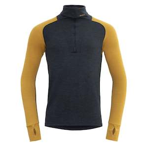 EXPEDITION MERINO SILK ZIP NECK MAN INK/ARROWWOOD