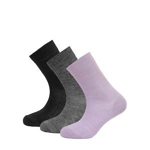 WOMEN'S DAILY LIGHT SOCKS ORCHID MIX 3 PACK