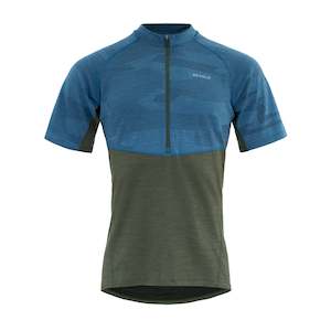 STANDAL MERINO TEE ZIP NECK MAN FOREST