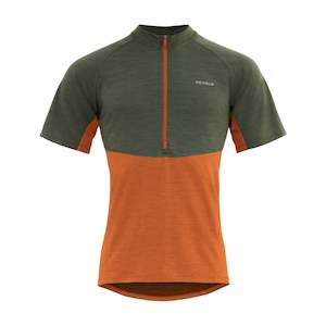 STANDAL MERINO TEE ZIP NECK MAN FLAME