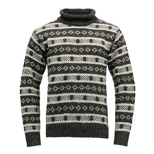 Alnes Sweater With Roll Neck Anthracite/grey Melange