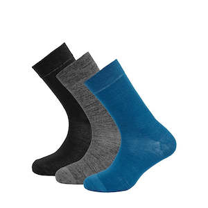 DAILY LIGHT MERINO SOCKS FLOOD/GREY/BLACK