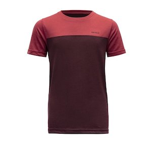 NORANG MERINO TEE JUNIOR 'PORT/BEAUTY'