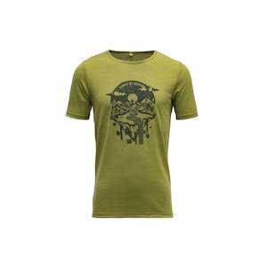 Junior Kids Outdoors Clothing: TROLLVASS MERINO TEE JR GREEN