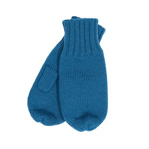 Childrens Outdoor Clothing: WOOL KID MITTEN BLUE