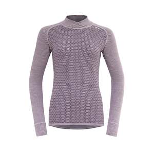 KVITEGGA MERINO 230 CROSS NECK WOMAN ORCHID