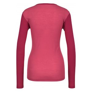 Womens Outdoor Hiking: MULTI SPORT MERINO 190 SHIRT WOMAN ROSE