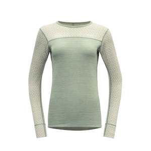 Womens Skiing Clothing: KVITEGGA MERINO 230 SHIRT WOMAN RAW WHITE