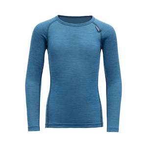 BREEZE MERINO SHIRT KID BLUE MELANGE