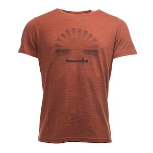 Mens Wooltshirt Clothing: KANOE MAN TEE BRICK MELANGE