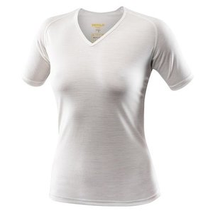 Womens Wooltshirt Clothing: BREEZE WOMAN T-SHIRT V-NECK OFFWHITE