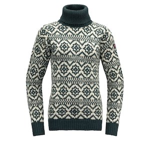 HODDEVIK WOOL HIGH NECK WOODS/ OFFWHITE